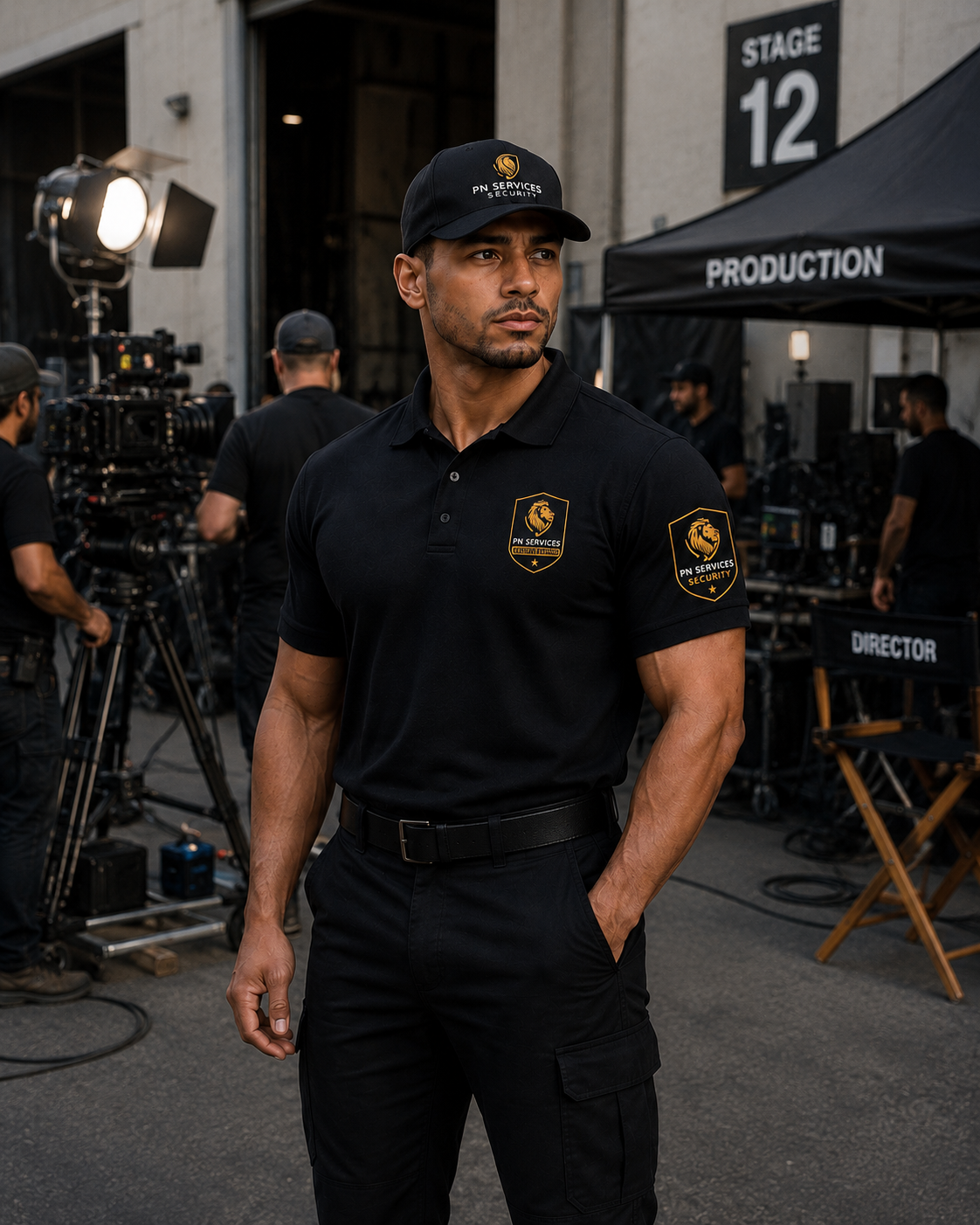 PN Services security officer on a production set